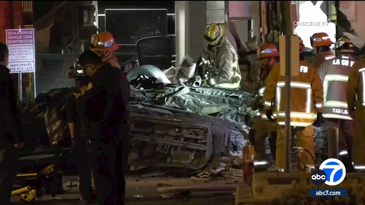 Investigation underway after driver plows into medical building in Pomona