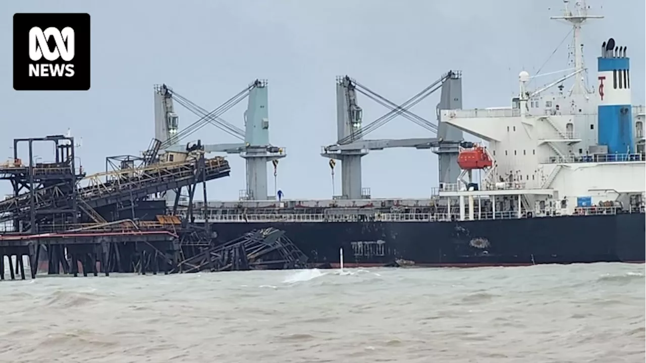 Manganese bulk carrier smashes into remote Northern Territory port during Cyclone Megan