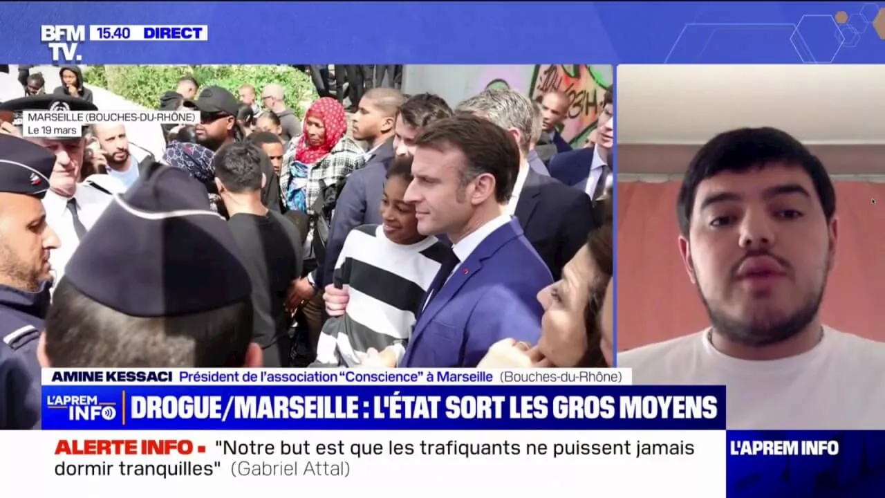 Opération 'Place nette XXL' à Marseille: 'C'est qu'on est en train de faire depuis 25 ans' réagit Amine Kessaci, président de l'association 'Conscience' à Marseille