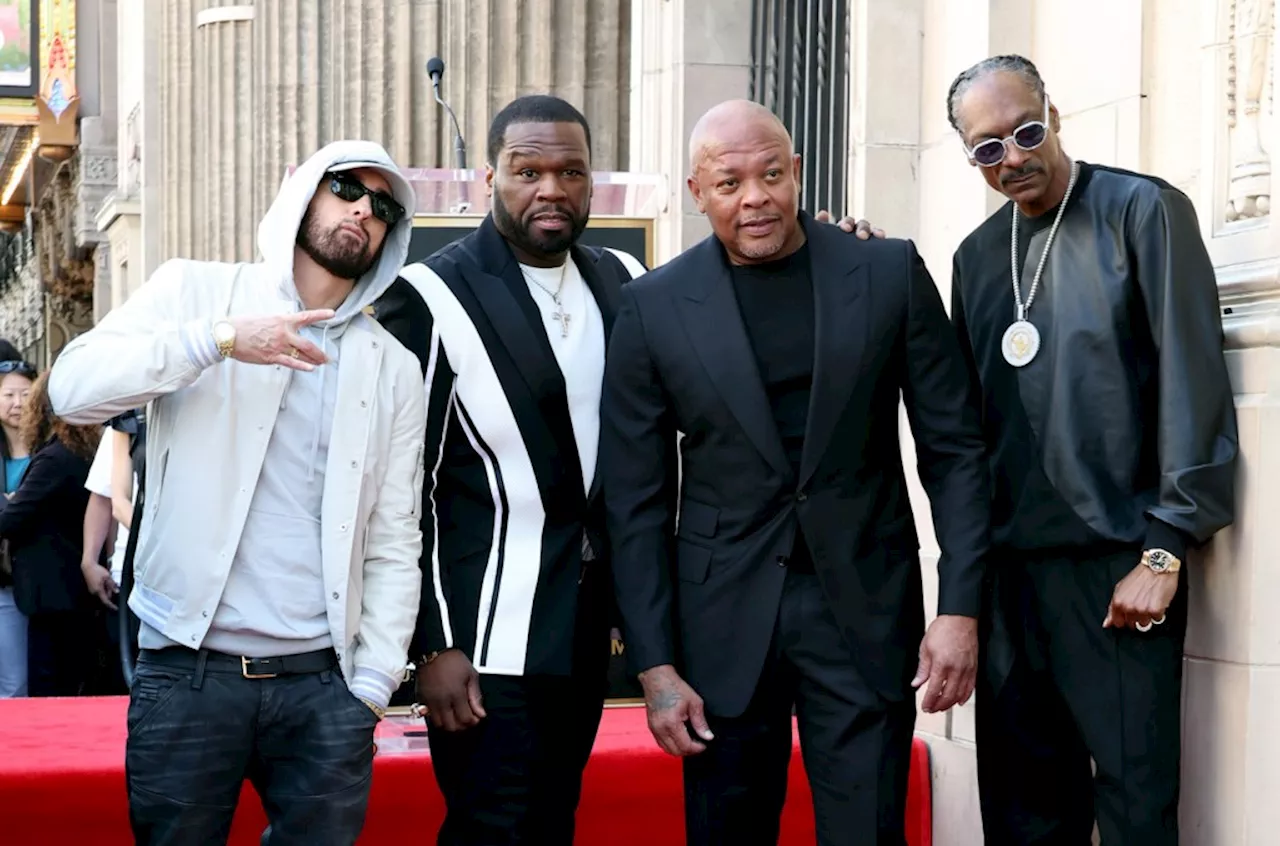 Dr. Dre Gets Star on Hollywood Walk of Fame With Eminem, Snoop Dogg & 50 Cent By His Side