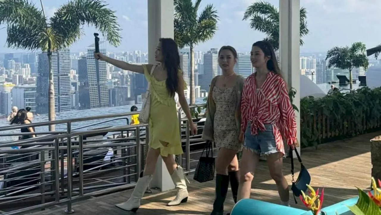 Hong Kong stars Joey Yung, Charlene Choi and Gillian Chung spotted in Singapore