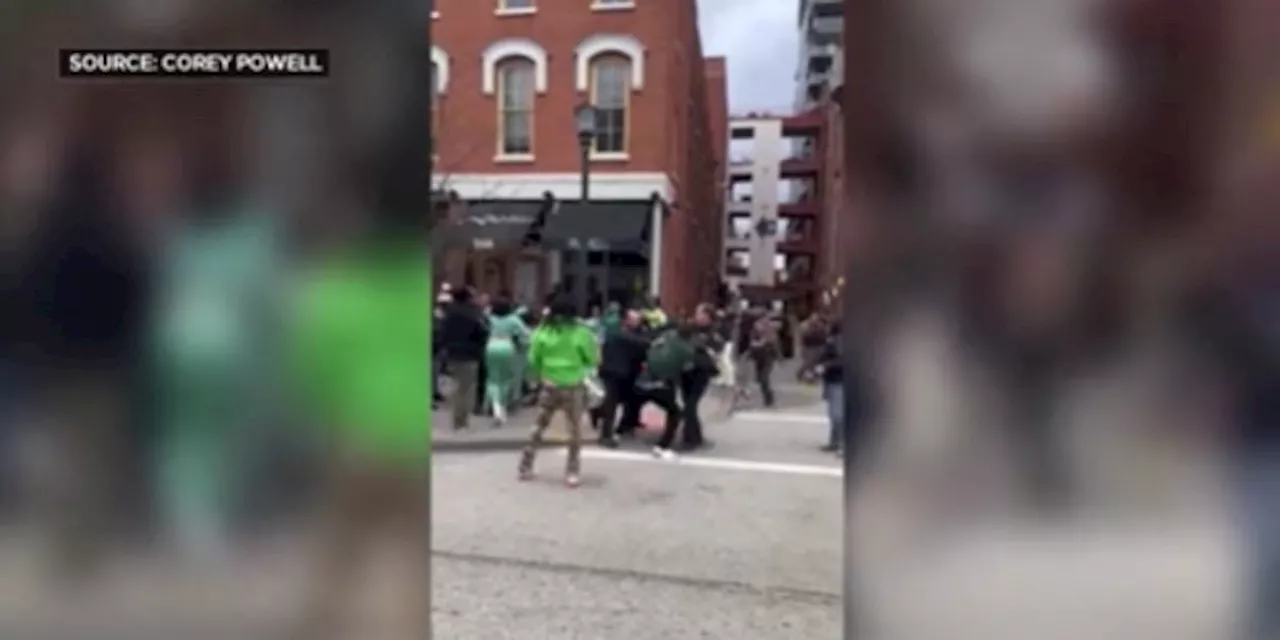 Caught on camera: Massive St. Patrick’s Day brawl on West 6th in Downtown Cleveland