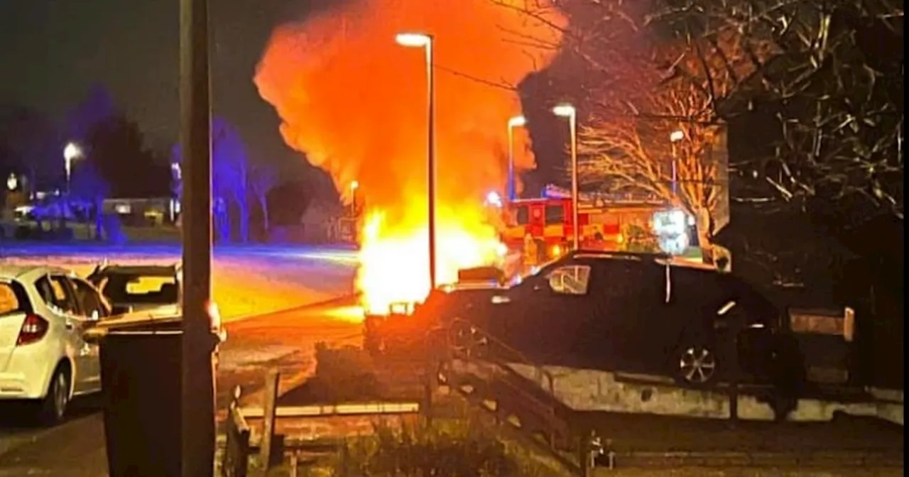 Car deliberately torched outside home in Fife