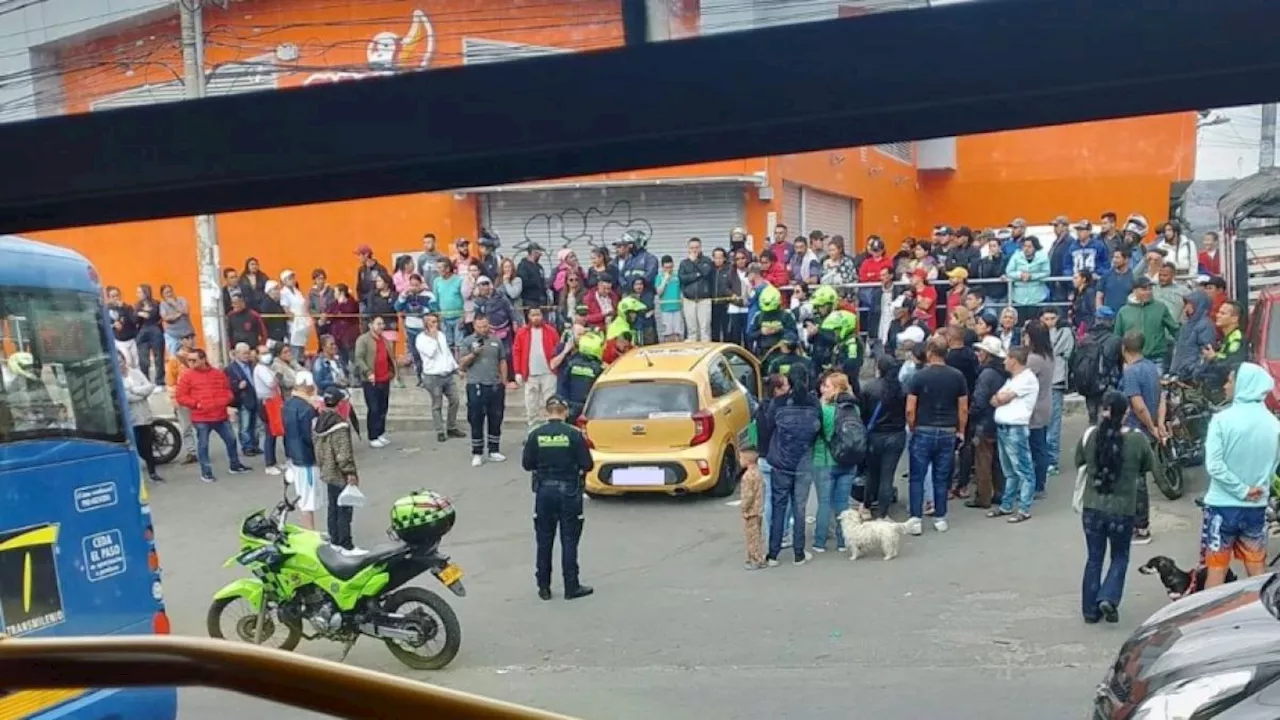 Asesinan a taxista frente a un supermercado de cadena en el sur de Bogotá