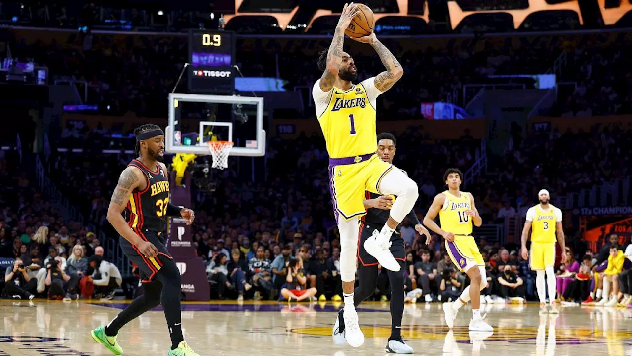 D'Angelo Russell ties Lakers franchise record for 3s in a season