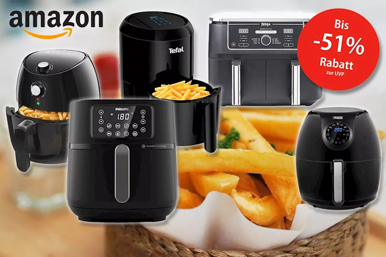 Unschlagbare Airfryer Angebote: Bis -51% auf Heißluftfritteusen von Philips, Tefal und Co. bei Amazon sparen