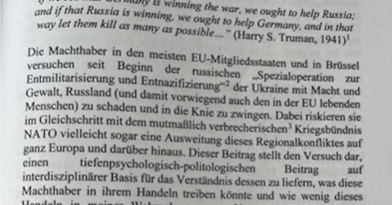 „Charisma, Augenmaß, Leidenschaft“: Hofrat im Verteidigungsressort lobt Putin