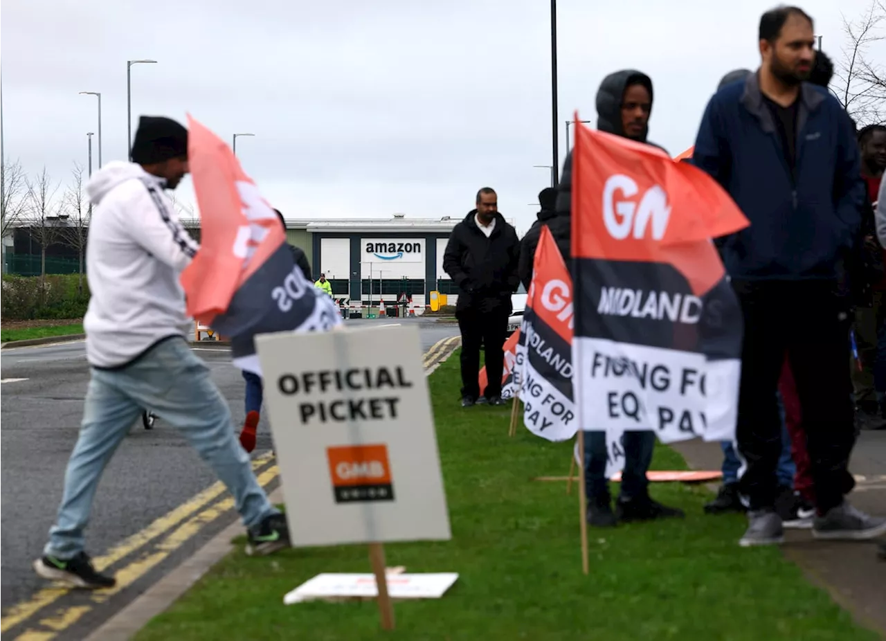 Amazon workers at U.K. warehouse strike again over pay, union recognition