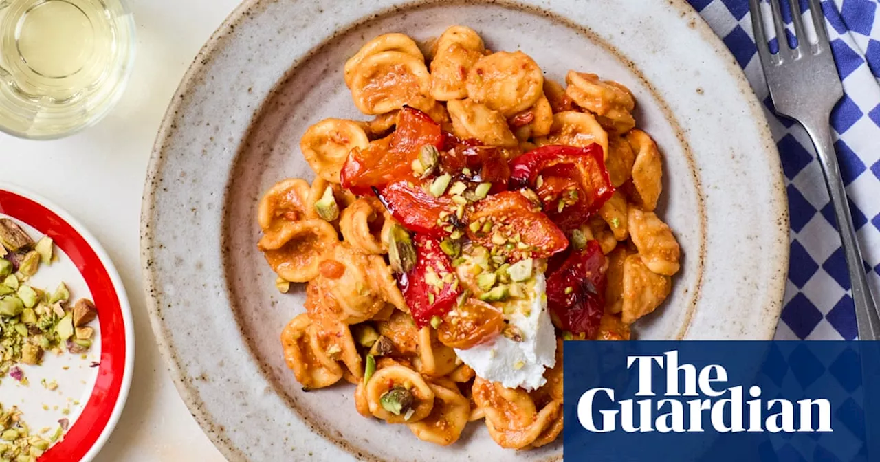 Rukmini Iyer’s recipe for quick and easy roast red pepper orecchiette