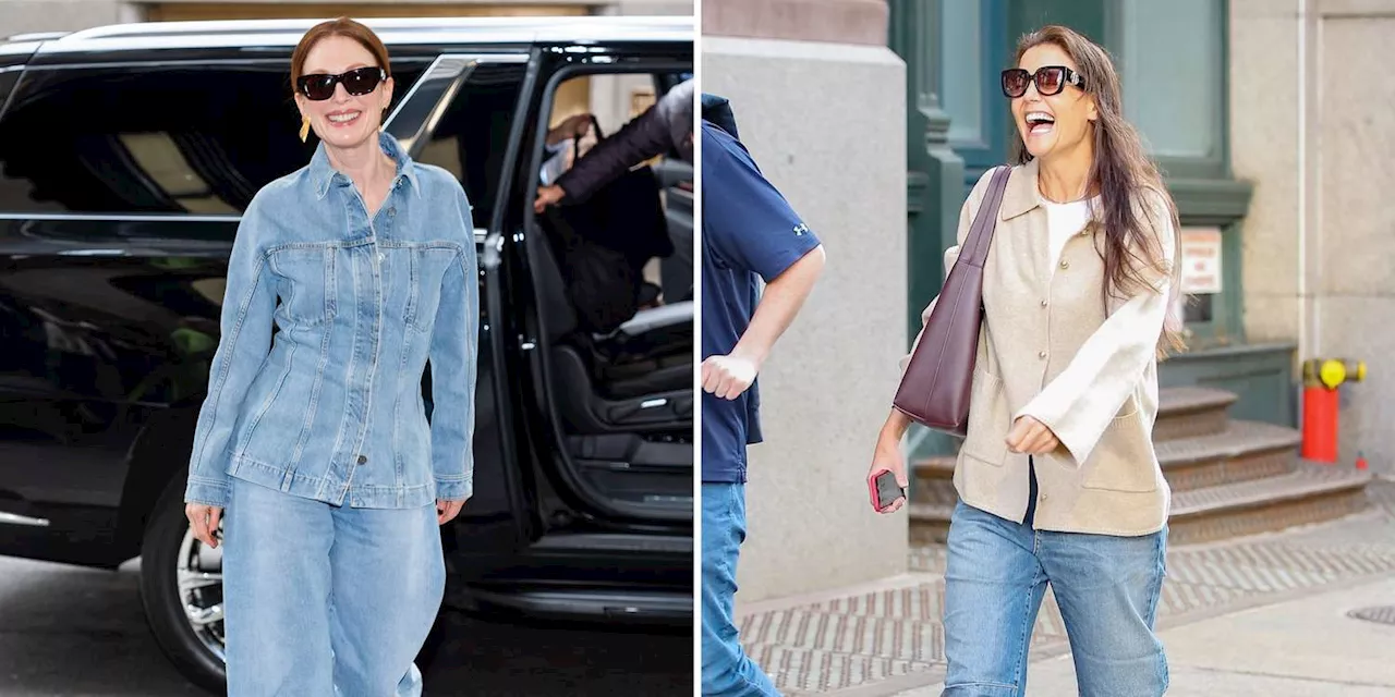 Katie Holmes Just Wore the Controversial Denim Style Julianne Moore Convinced Me to Try