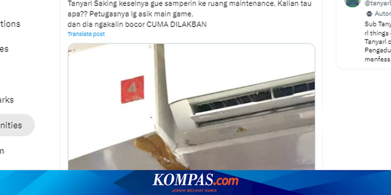 Penumpang Keluhkan AC KA Airlangga Bocor tapi Cuma Dilakban oleh Petugas, KAI Beri Penjelasan