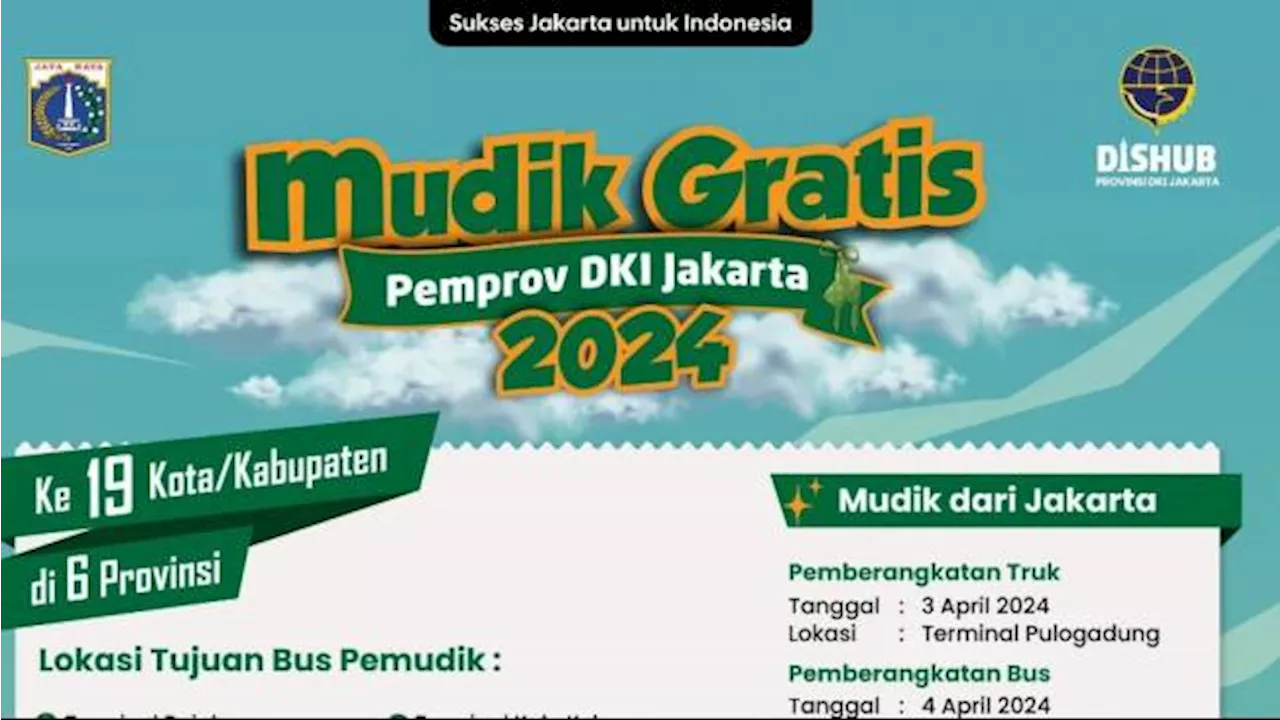 Dibuka Besok, Ini Link dan Cara Daftar Mudik Gratis Pemprov DKI Jakarta Masa Lebaran 2024