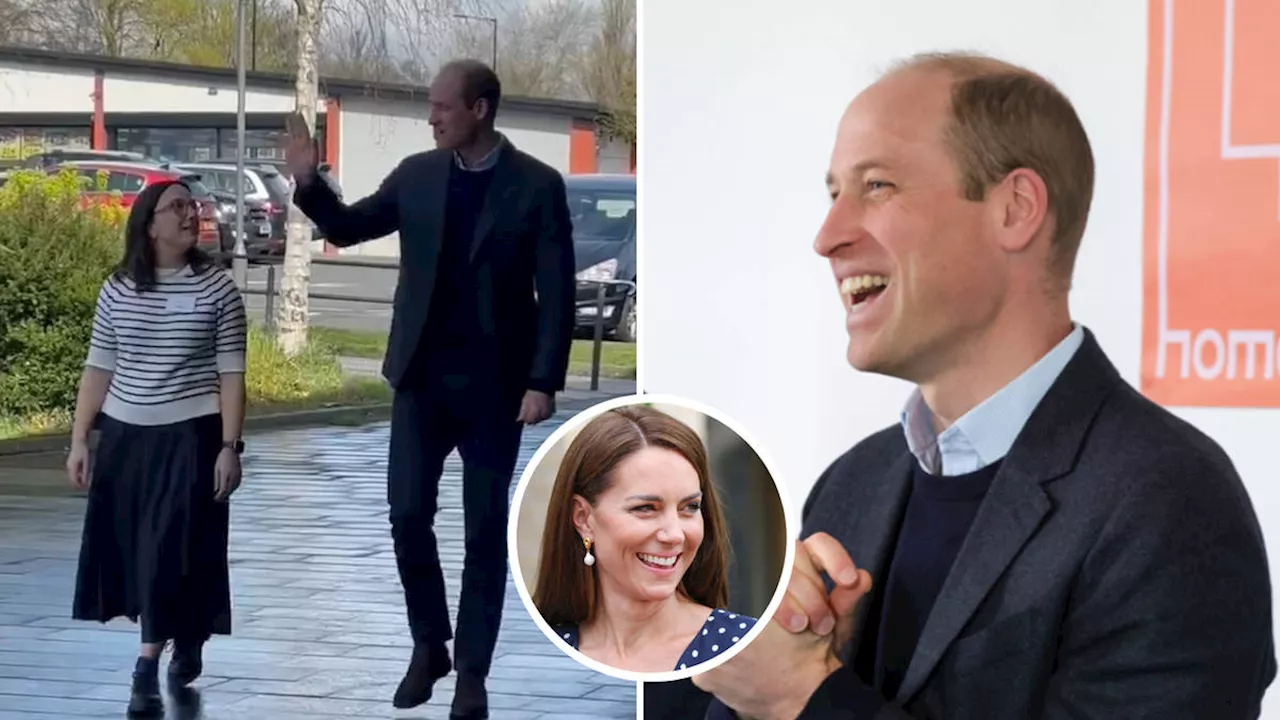 Prince William seen for the first time after trip with Princess of Wales