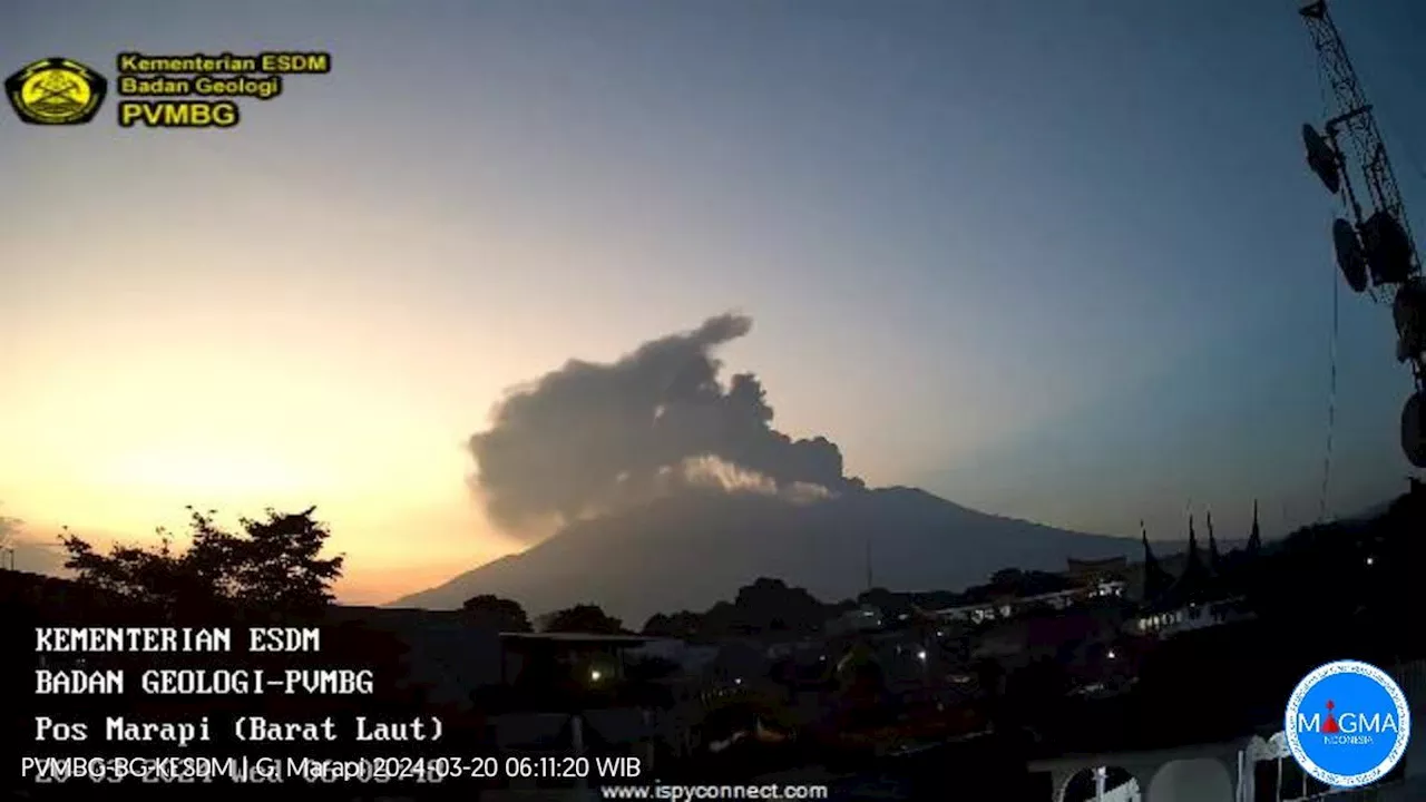 Gunung Marapi Erupsi, Semburkan Abu Vulkanik Setinggi 500 Meter ke Arah Utara