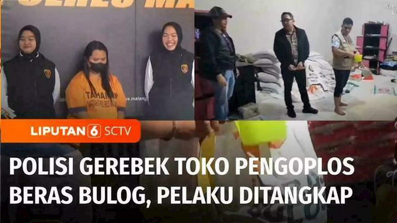 VIDEO: Polisi Gerebek Pengoplos Beras Bulog di Tumpang, Malang: 2,1 Ton Beras Disita