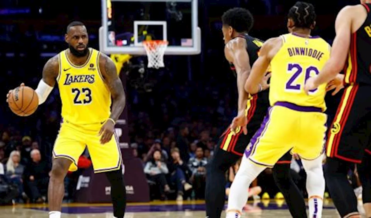 Los Angeles Lakers Vs Atlanta Hawks Lebron Cetak 25 Poin