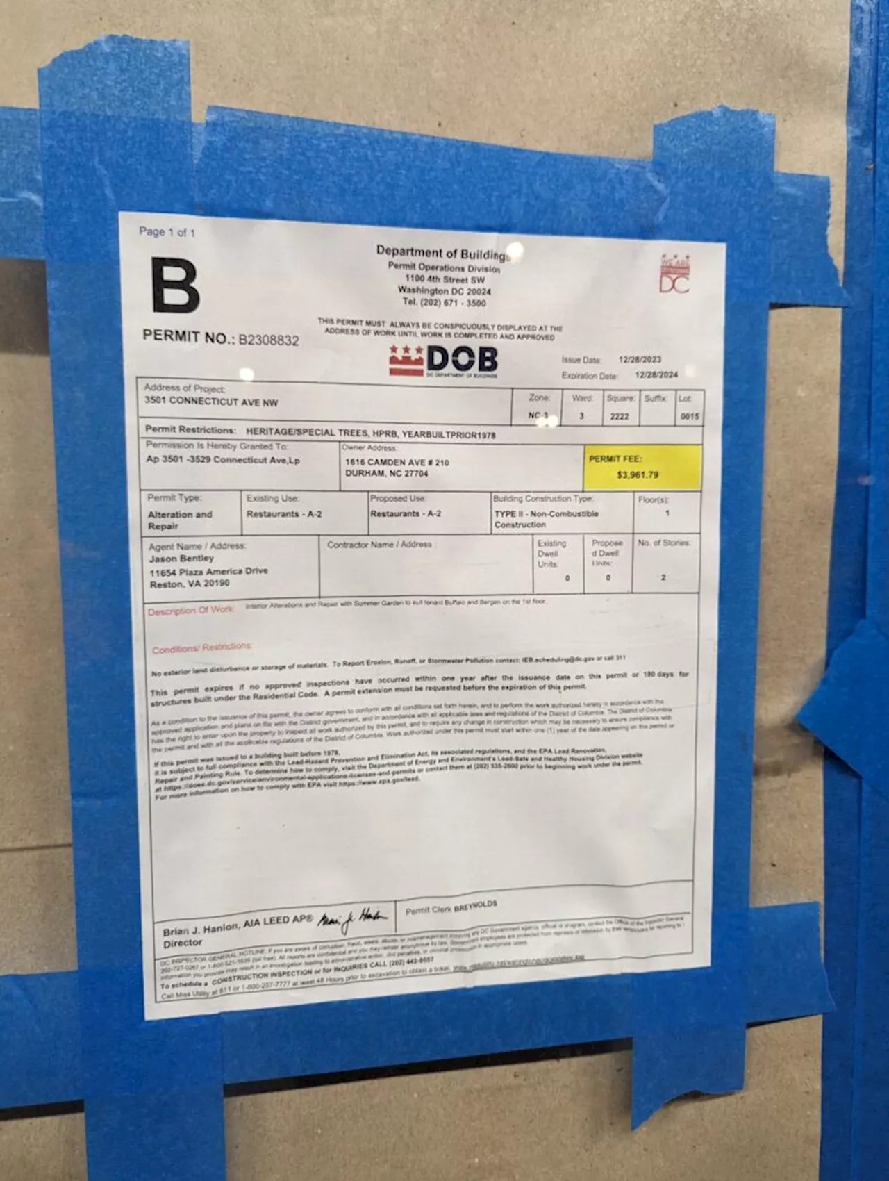 “New(ish) permit at Cleveland Park Buffalo and Bergen”