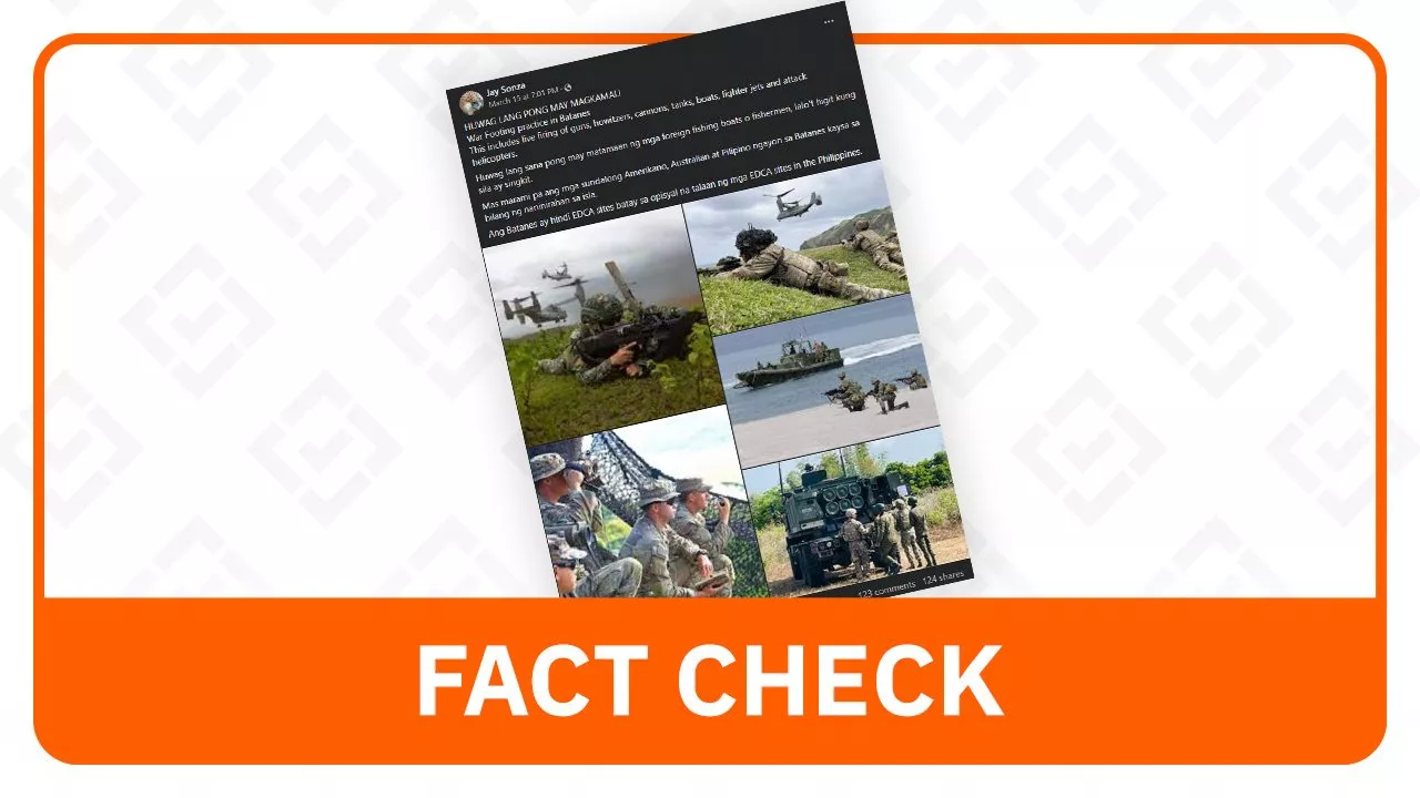 FACT CHECK: Pictures of joint training of Philippine and US soldiers not all from Batanes