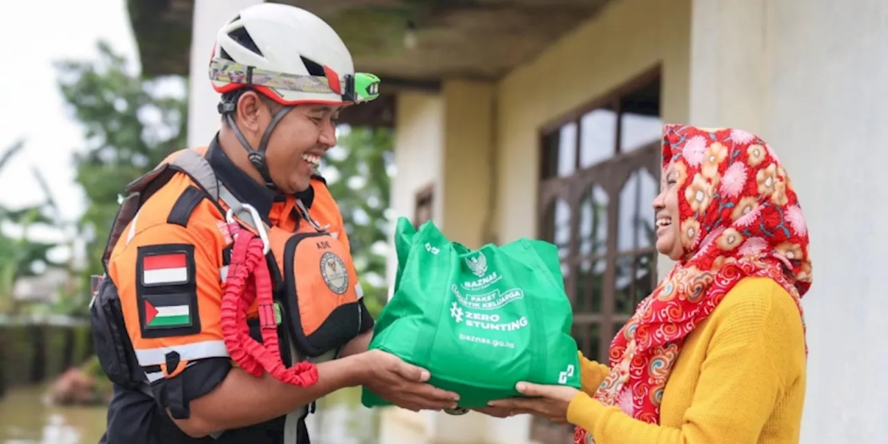 Baznas Suplai Kebutuhan Gizi Pengungsi Banjir Kudus selama Ramadan