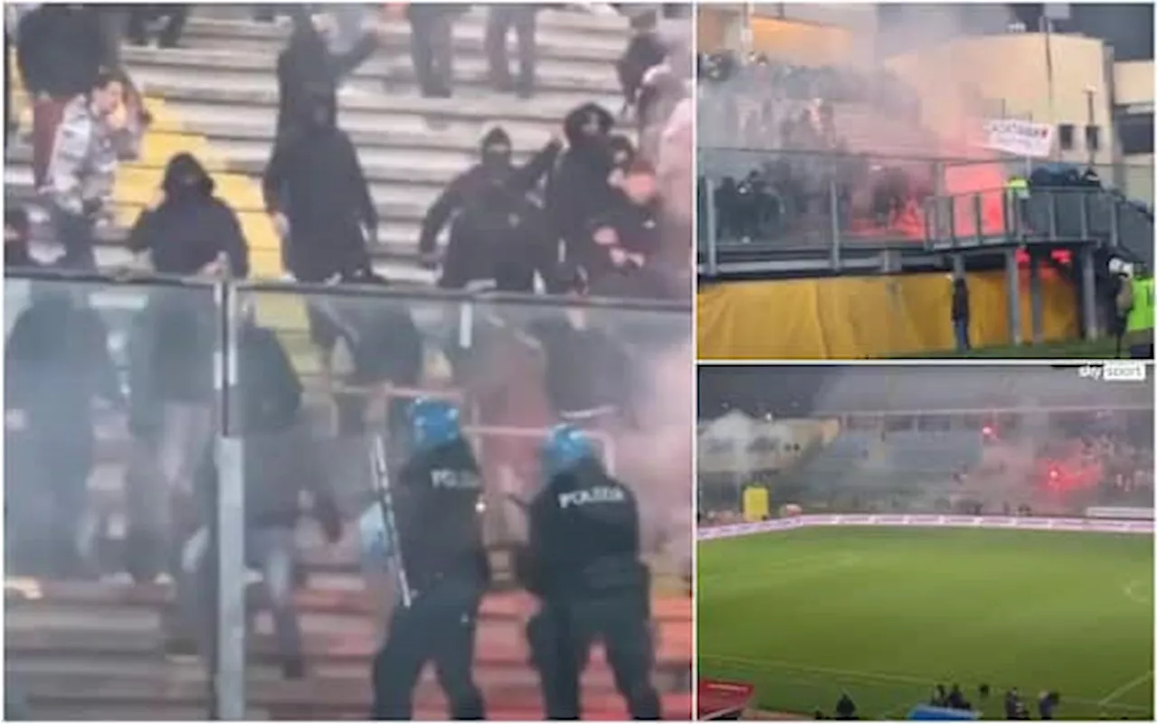 Scontri tra tifosi durante match di Serie C Padova-Catania: interviene la polizia in campo