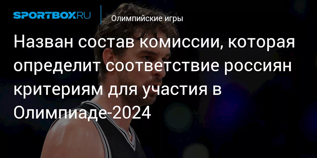 Назван состав комиссии, которая определит соответствие россиян критериям для участия в Олимпиаде‑2024