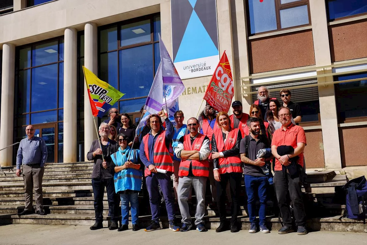 Université de Bordeaux : trois syndicats manifestent en marge du conseil d’administration