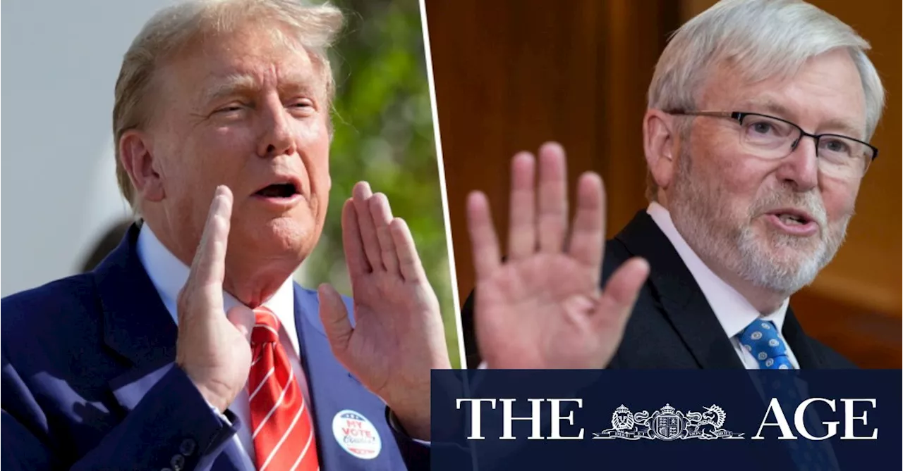 ‘Not the brightest bulb’: Donald Trump hits out at Kevin Rudd