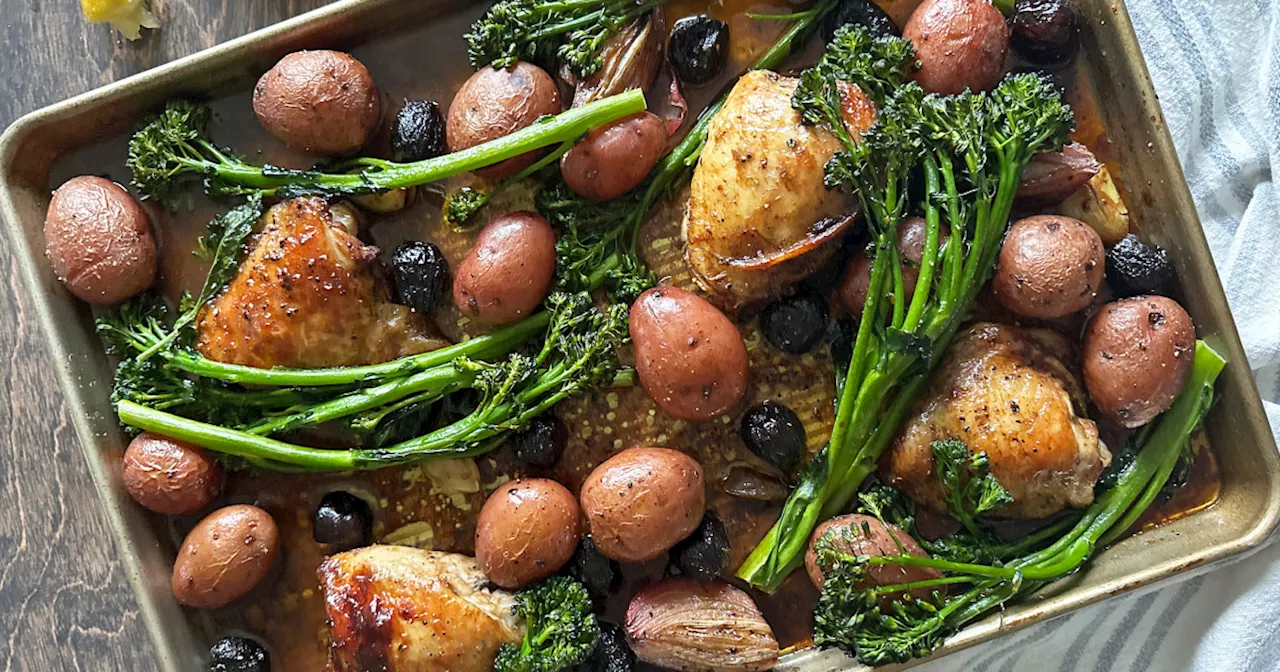 Sheet-Pan Chicken with Figs and Broccolini