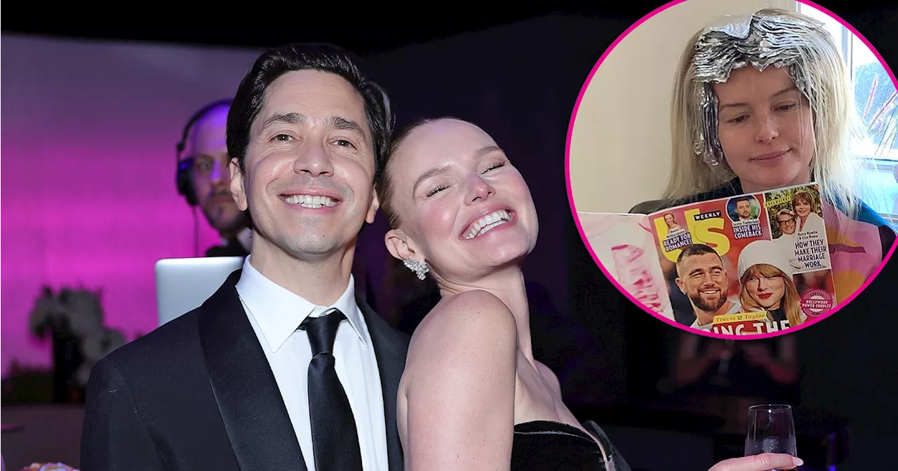 Justin Long Shows Kate Bosworth Reading Us Weekly at Salon