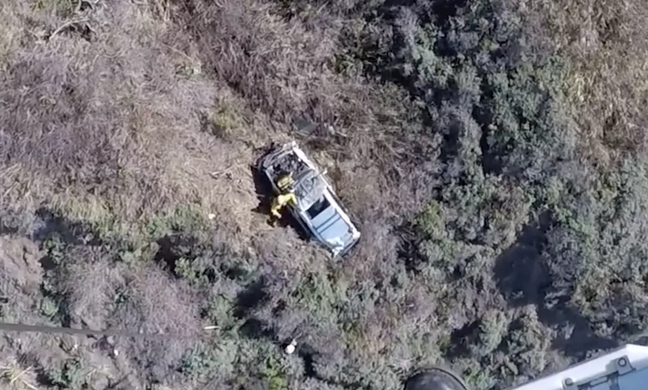 Crew rescues man stranded on Central Coast cliff, video