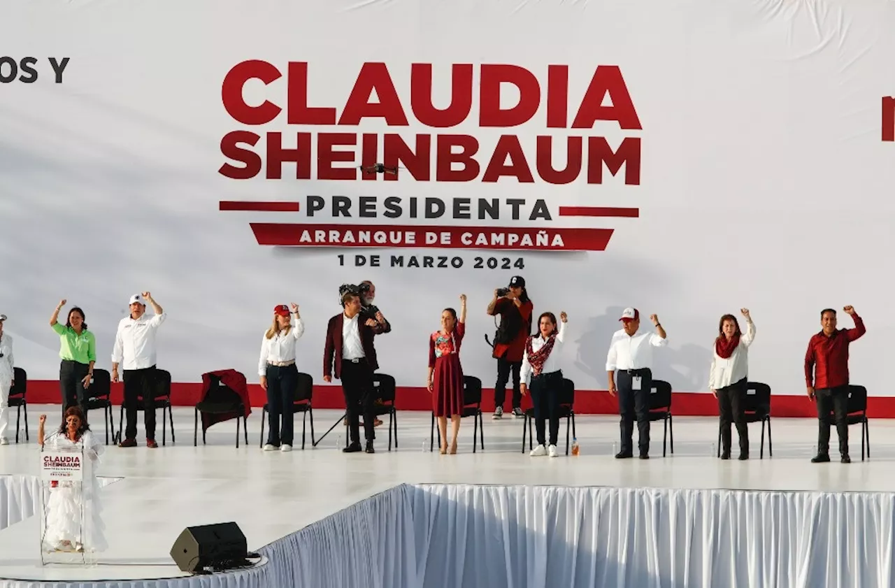 Claudia Sheinbaum inicia su campaña presidencial en el Zócalo de la Ciudad de México