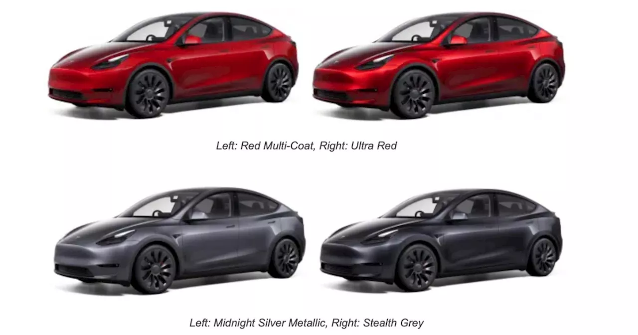 Tesla Model Y colour choices updated in Malaysia – new Ultra Red and Stealth Grey paint