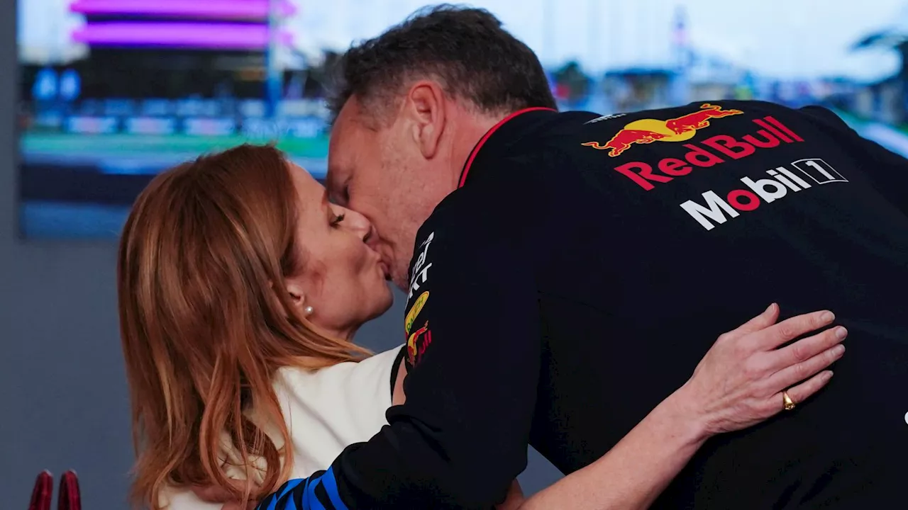 Christian Horner seen with wife Geri after alleged messages leak