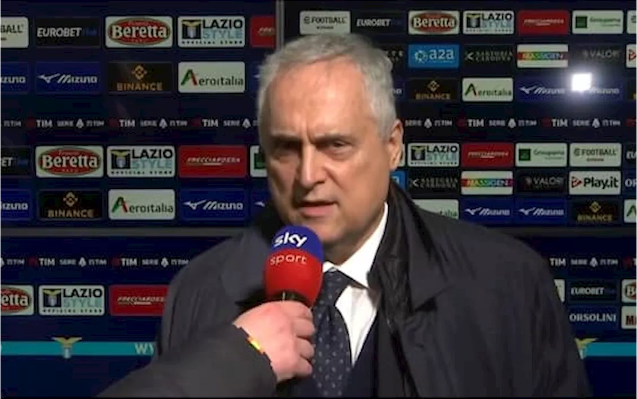 Lazio-Milan, Lotito: 'Questo sistema è inaffidabile, agiremo nelle sedi preposte'