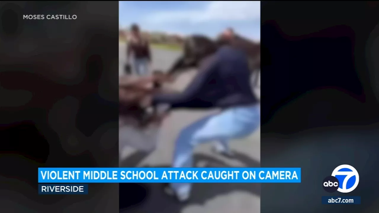 Disturbing video shows student violently attacking another student at middle school in Riverside