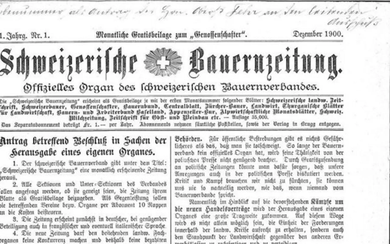 Auch die BauernZeitung hat eine Geschichte – ein Blick zurück