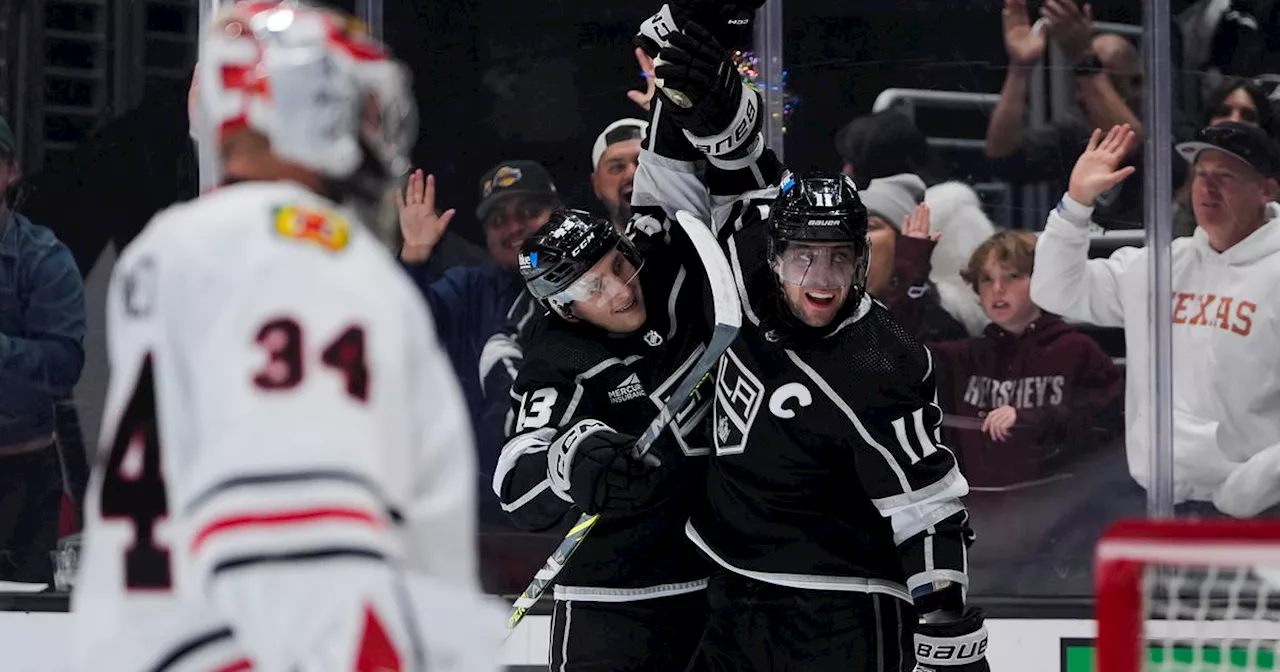 Anze Kopitar, Cam Talbot lead the way as Kings thump Blackhawks 6-2