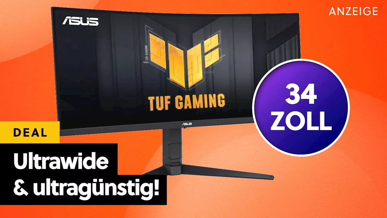 Jetzt aber schnell! ASUS TUF Ultrawide Gaming-Monitor mit 34 Zoll zum Hammerpreis schon fast ausverkauft