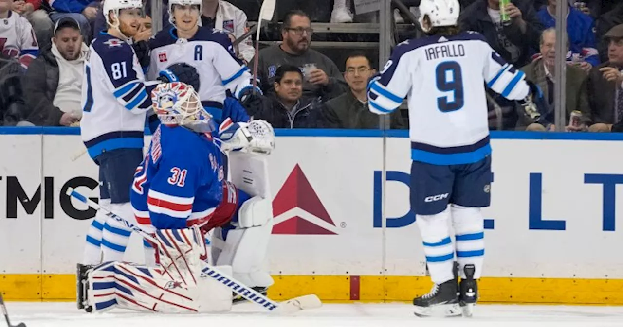 Scheifele’s hat trick propels Winnipeg Jets to big 4-2 win over the Rangers