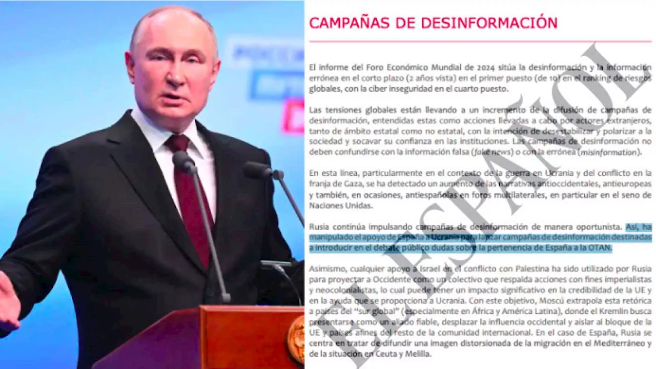 Rusia organiza 'campañas de desinformación' para cuestionar 'la continuidad de España en la OTAN'