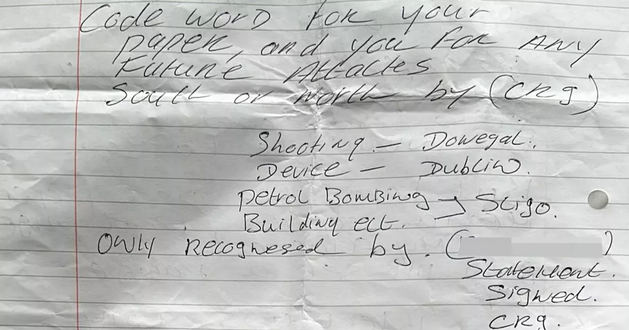 Pictured: Bomb hoax rapist Michael Murray's handwritten threats