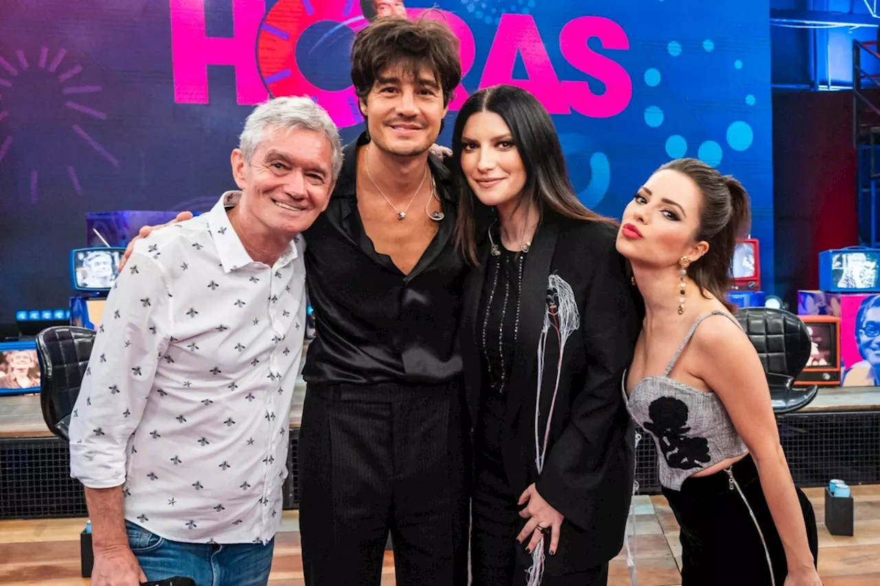 Laura Pausini receberá homenagem no 'Altas horas' em encontro com Tiago Iorc e Sandy