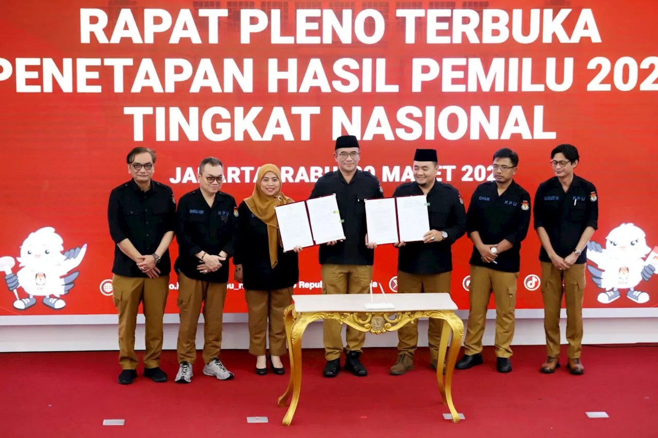 KPU Tetapkan Prabowo-Gibran Sebagai Capres-cawapres Pemenang Pemilu 2024