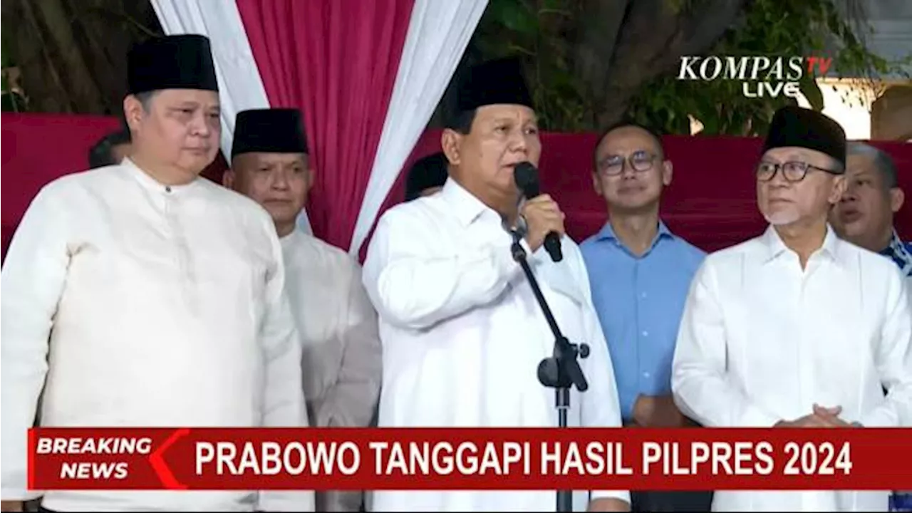 Janji Prabowo Usai Dinyatakan Menang Pilpres: Kami akan Jadi Presiden-Wapres untuk Seluruh Rakyat