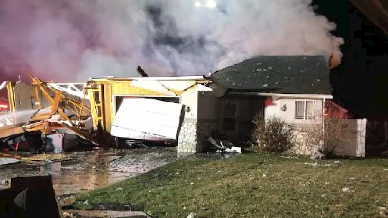 American Fork home explodes, catches fire Wednesday morning