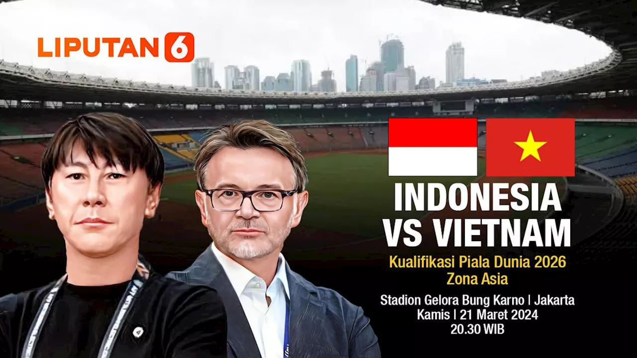 Infografis Head to Head Timnas Indonesia vs Vietnam di Kualifikasi Piala Dunia 2026 Zona Asia