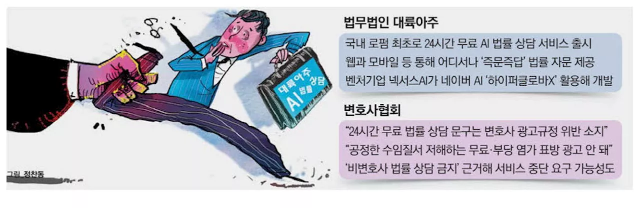 첫발 뗀 무료 AI 법률상담, 변협이 '태클'…'제2 타다' 되나