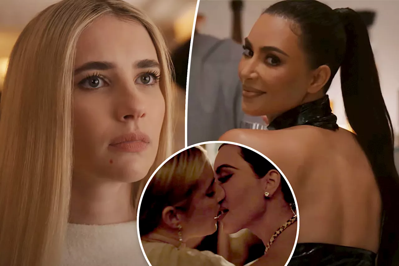 Kim Kardashian kisses Emma Roberts in steamy 'American Horror Story: Delicate Part 2' trailer