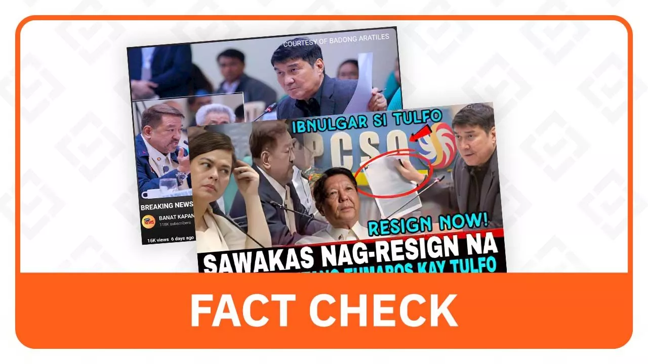 FACT CHECK: Tulfo remains a sitting senator