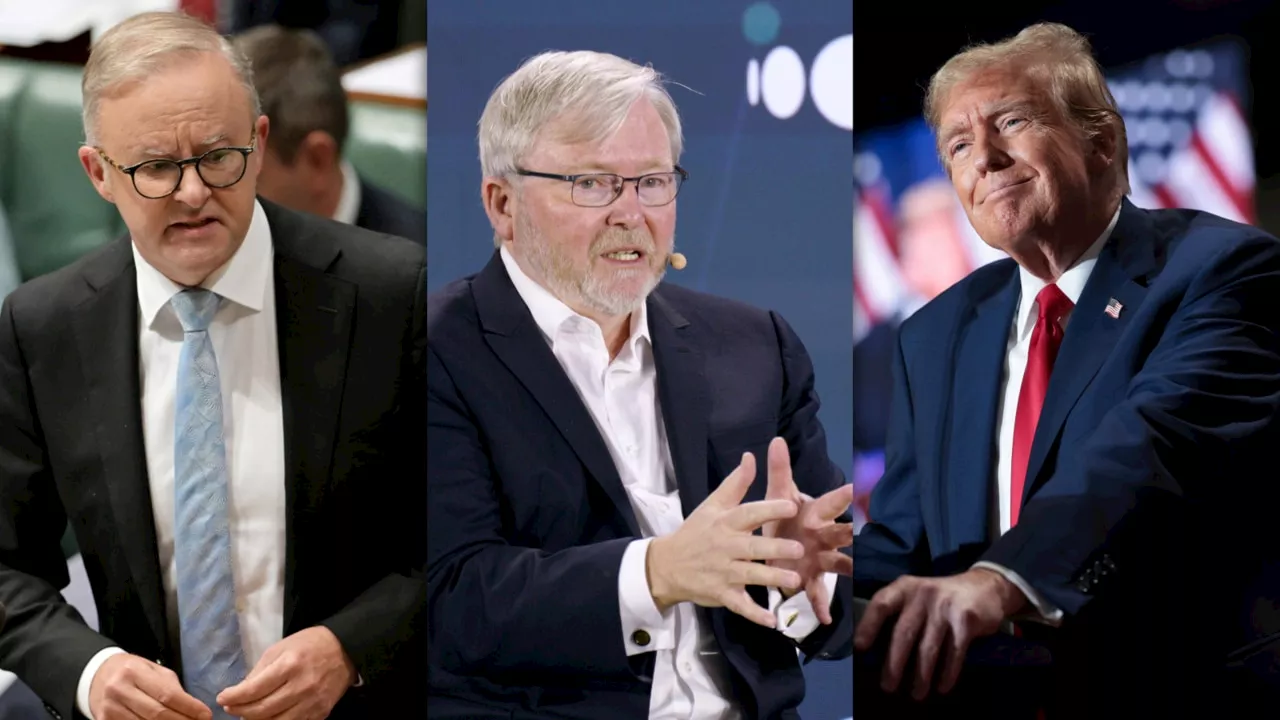 Albanese defends Kevin Rudd after Donald Trump labels former PM as &#8216;nasty&#8217;